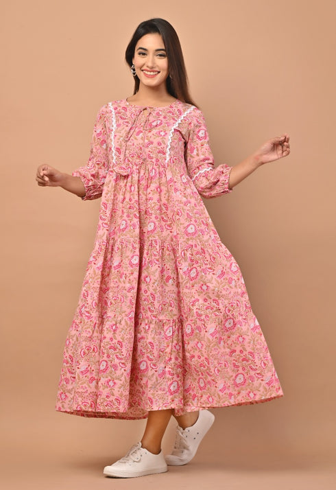 Cloud Pink Pure Cotton Dress (CRD04)